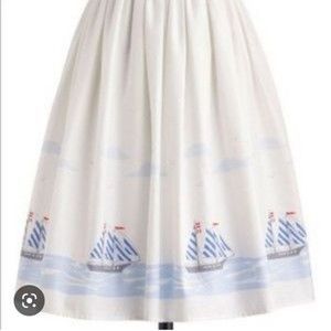 𝅺ModCloth Fervour Sailboat a line Skirt Casual Women's Size Small